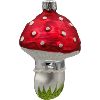 Szklana Bombka Choinkowa Muchomor czerwony