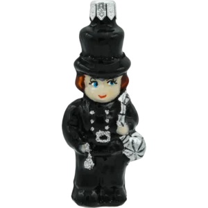 Szklana Bombka Choinkowa Figurka Forma bańka ze szkła Kominiarz