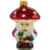 Szklana Bombka Choinkowa Figurka forma ze szkła Mikołaj muchomorek