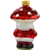 Szklana Bombka Choinkowa Figurka forma ze szkła Mikołaj muchomorek tył