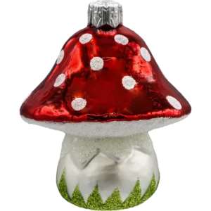 Szklana Bombka Choinkowa Muchomor szeroki