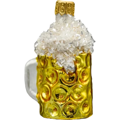 Szklana Bombka Choinkowa Figurka Forma bańka ze szkła Piwko w kuflu