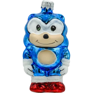 Szklana Bombka Choinkowa Figurka Forma ze szkła Sonik błyskawica