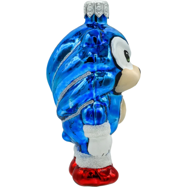 Szklana Bombka Choinkowa Figurka Forma ze szkła Sonik błyskawica profil