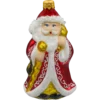 Szklana Bombka Choinkowa Figurka Forma bańka ze szkła Święty Mikołaj z laską