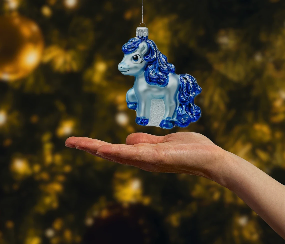 Bombka szklana figurka Kucyk Pony: niebieski realne zdjęcie