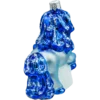 Szklana Bombka choinkowa figurka forma bańka kula ze szkła kucyk pony niebieski tyl