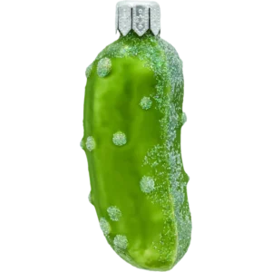 Szklana Bombka Choinkowa figurka forma ze szkła ogórek świąteczny mały