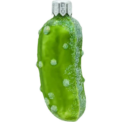 Szklana Bombka Choinkowa figurka forma ze szkła ogórek świąteczny mały