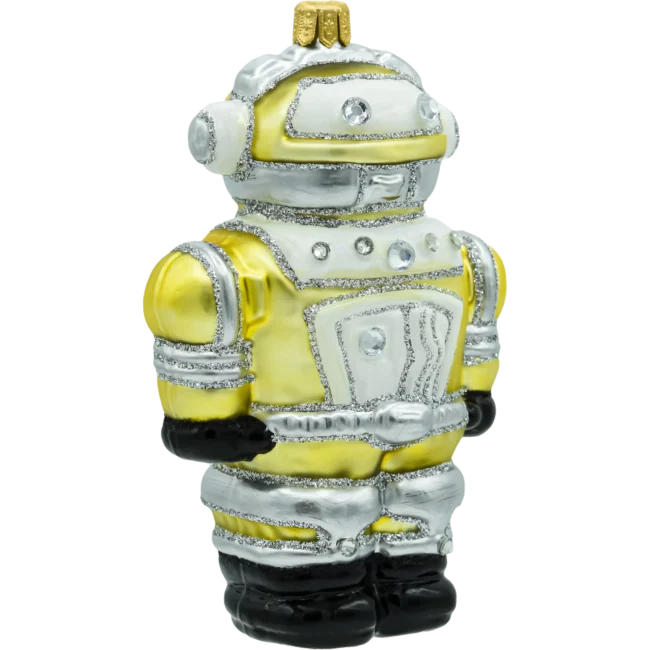 synBombkarza-bombka_choinkowa_szklana-figurka-forma-ze-szkla-robot-zolto-bialy-przod
