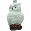 Szklana Bombka Choinkowa figurka forma bańka kula ze szkła sowa na gałęzi biały front