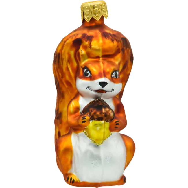 synBombkarza-bombka_choinkowa_szklana-figurka-forma-ze-szkla-wiewiorka-z-zoledziem-front