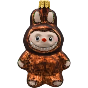 Bombka szklana figurka Labubu: brązowe