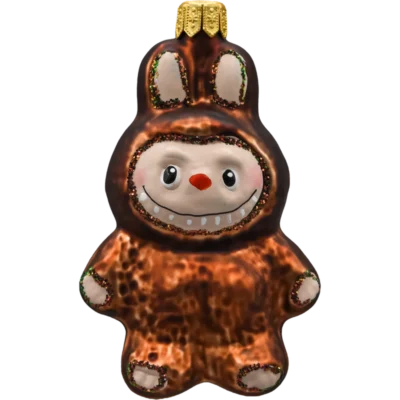 Bombka szklana figurka Labubu: brązowe