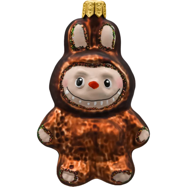 Bombka szklana figurka Labubu: brązowe