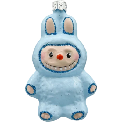 Bombka szklana figurka Labubu: błękitne