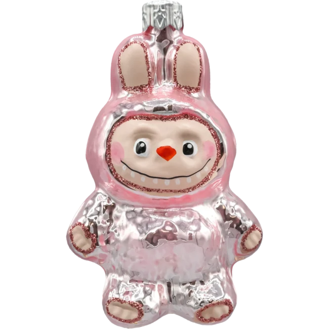 Bombka szklana figurka Labubu: różowe