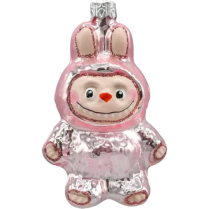 Bombka szklana figurka Labubu: różowe