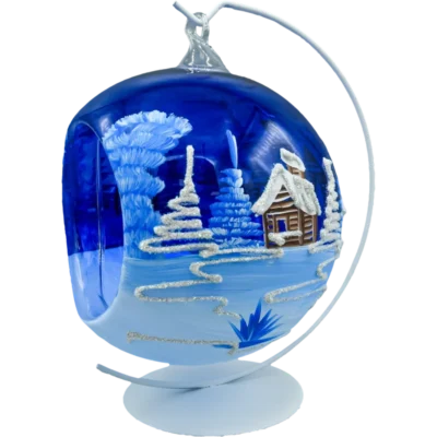 Szklana bombka z dziurą Lampion w zestawie ze stojakiem