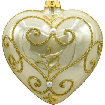 Serce w złotym ornamencie: połysk