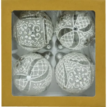 Bombki okrągłe Kryształowy ornament: zestaw