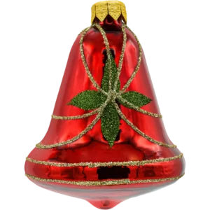 Bombka szklana choinkowa figurka Dzwonek czerwony