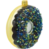 Szklana bombka choinkowa figurka Donut w czekoladzie bok