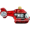 Szklana bombka choinkowa figurka Helikopter bok