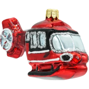 Szklana bombka choinkowa figurka Helikopter