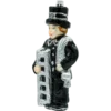Szklana bombka choinkowa figurka Kominiarz z drabiną bok