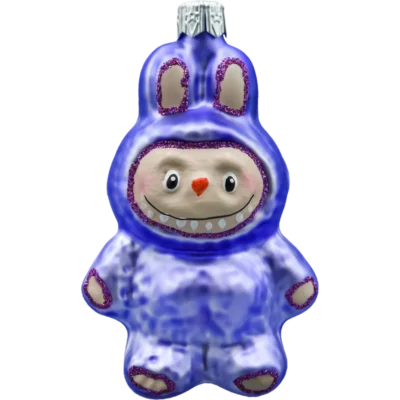Bombka szklana choinkowa figurka Labubu: purpurowe