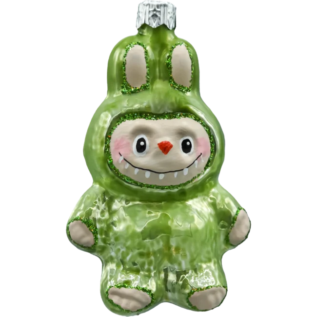 Bombka szklana choinkowa figurka Labubu: zielone