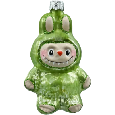 Bombka szklana choinkowa figurka Labubu: zielone