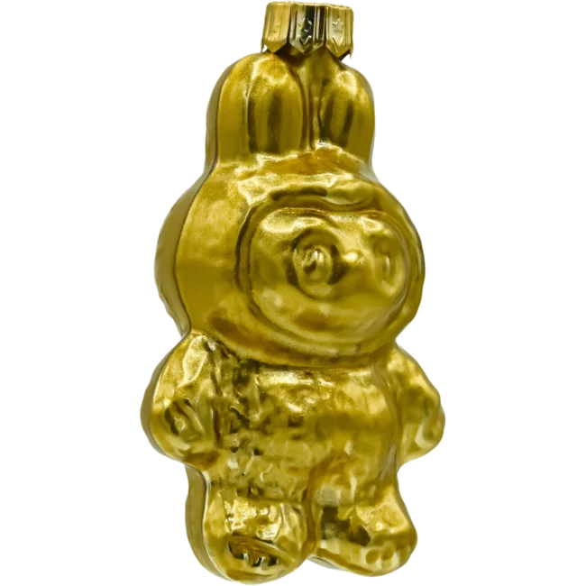 Bombka szklana figurka Labubu: 24k Gold bok