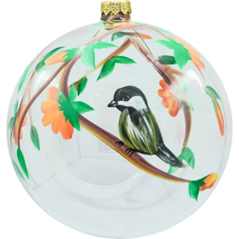 Lampion: ptak i kwiaty