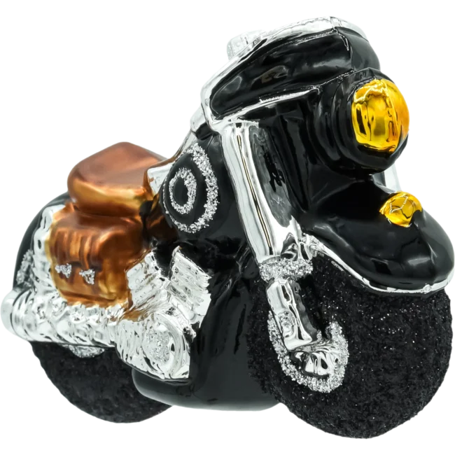Szklana bombka choinkowa figurka Motocykl retro