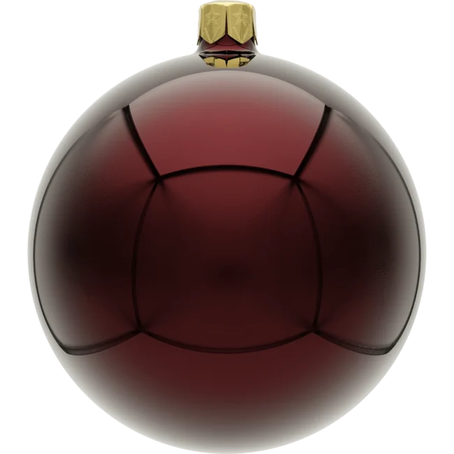 Bombki okrągłe: bordowy zestaw, gładka
