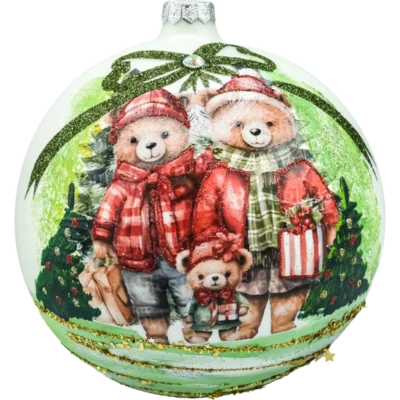 Bombka okrągła: Rodzina Misiów