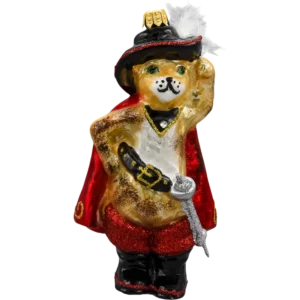 Szklana bombka figurka Kot w butach z szablą