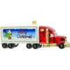 Szklana bombka figurka Ciężarówka Merry Christmas bok