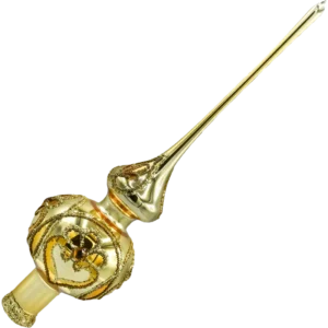 Czubek na choinkę: Złoty ornament pod kątem