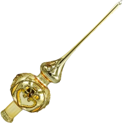 Czubek na choinkę: Złoty ornament pod kątem