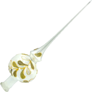 Czubek na choinkę biały: Jemioła pod kątem