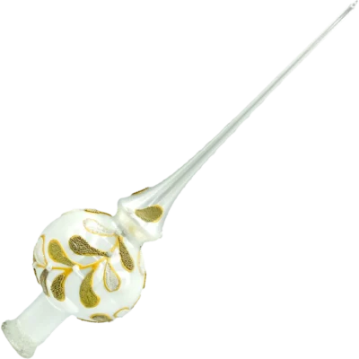 Czubek na choinkę biały: Jemioła pod kątem