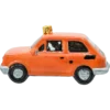 Szklana bombka figurka Fiat 126p Maluch profil
