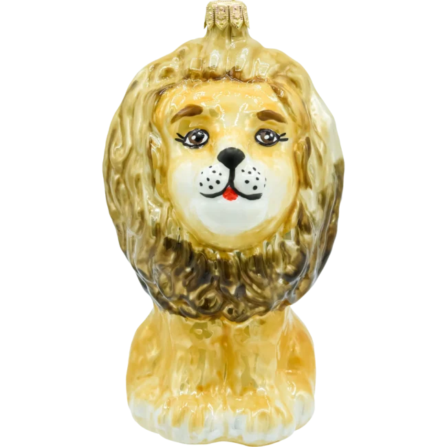 Szklana bombka figurka Lew