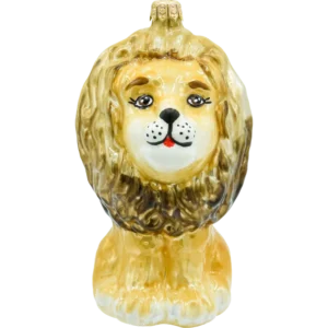 Szklana bombka figurka Lew