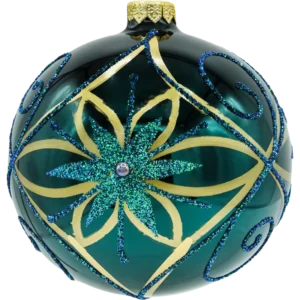 Bombka okrągła: Szmaragdowy Kwiat