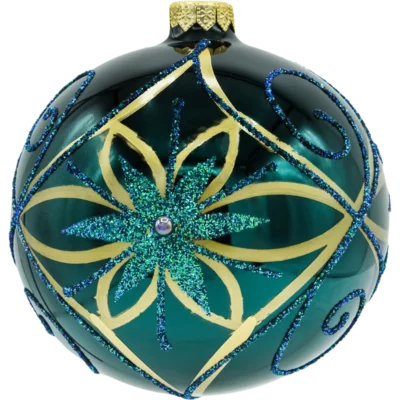 Bombka okrągła: Szmaragdowy Kwiat
