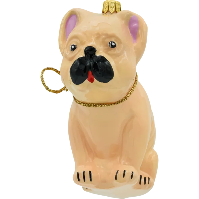 Bombka szklana figurka Buldog francuski: Fawn front